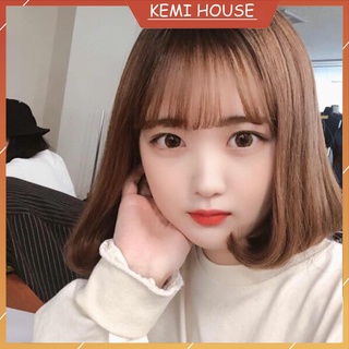 Tóc giả ngắn mái thưa phong cách Ulzzang Hàn Quốc [có sẵn]