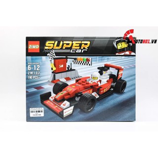 ĐỒ CHƠI LẮP GHÉP NON LEGO XE ĐUA FERRARI SUPER CAR 190PCS ZM102 ZIMO 6516