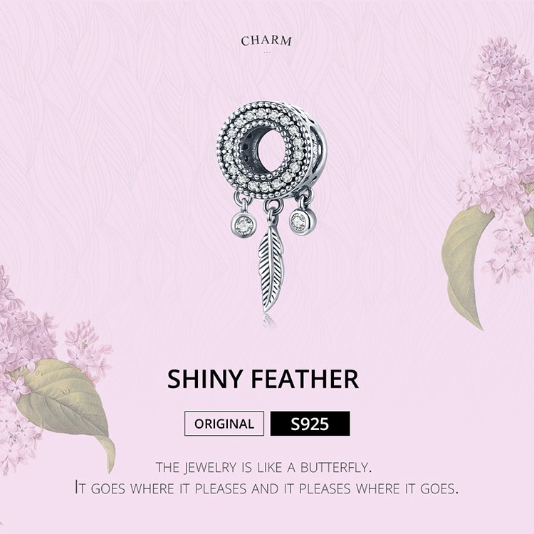 Hạt Phụ Kiện Bamoer SCC1550 Thiết Kế Dream Catcher Bằng Bạc 925 Làm Vòng Tay Phong Cách Boho