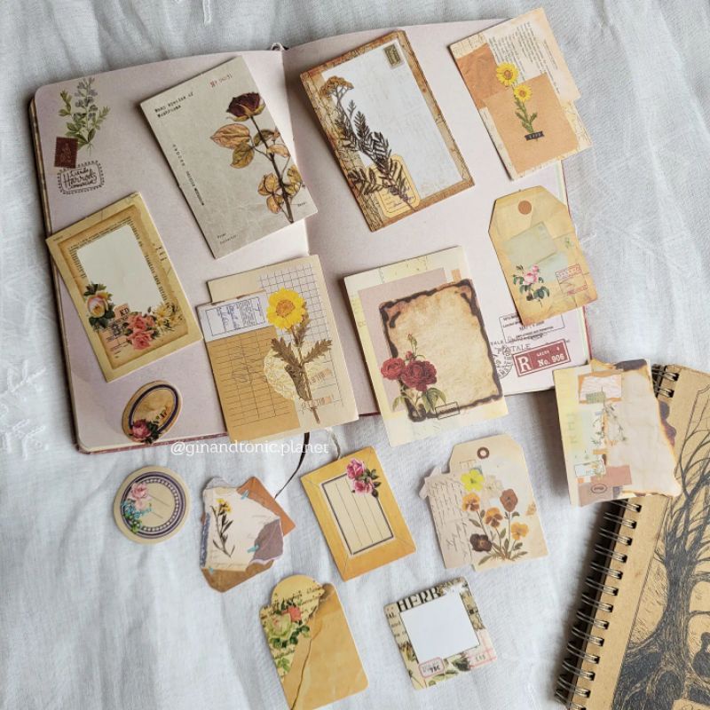 Set 15 sticker Handwritten Letter phong cách cổ điển dùng trang trí bullet journal - ginandtonic
