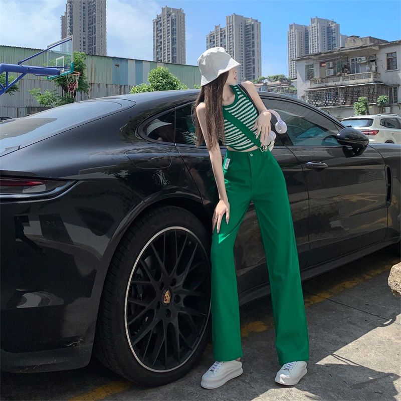 Set Áo Thun Sát Nách Và Chân Váy Sọc Ngang Thời Trang Dành Cho Nữ