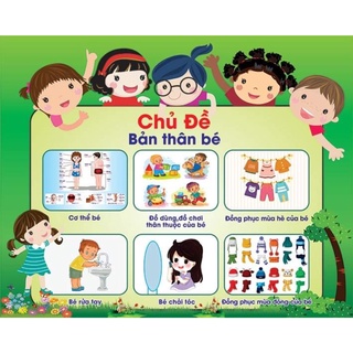 Tranh chủ đề bản thân bé tranh chủ đề mầm non decal dán