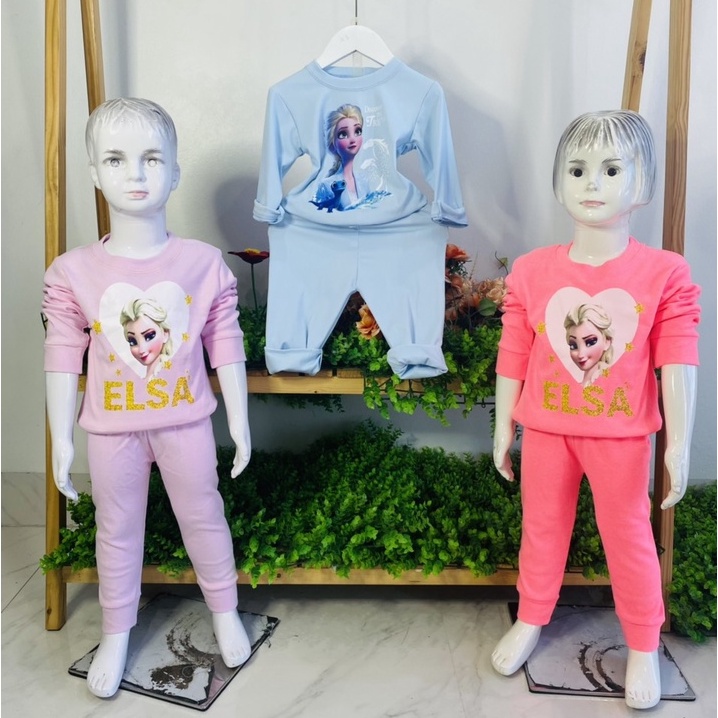 (6-8kg) Bộ dài tay in hình elsa cho bé gái Cizi.shop