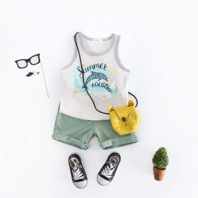 [ CÓ SẴN ] BỘ QUẦN ÁO BÉ TRAI SUMMER VACATION
