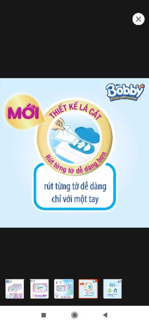 Khăn ướt Bobby loại 100 tờ kháng khuẩn