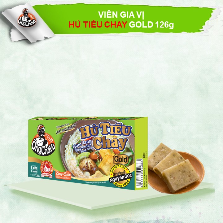 Viên Gia Vị HỦ TIẾU CHAY Ông Chà Và Gold 126gr