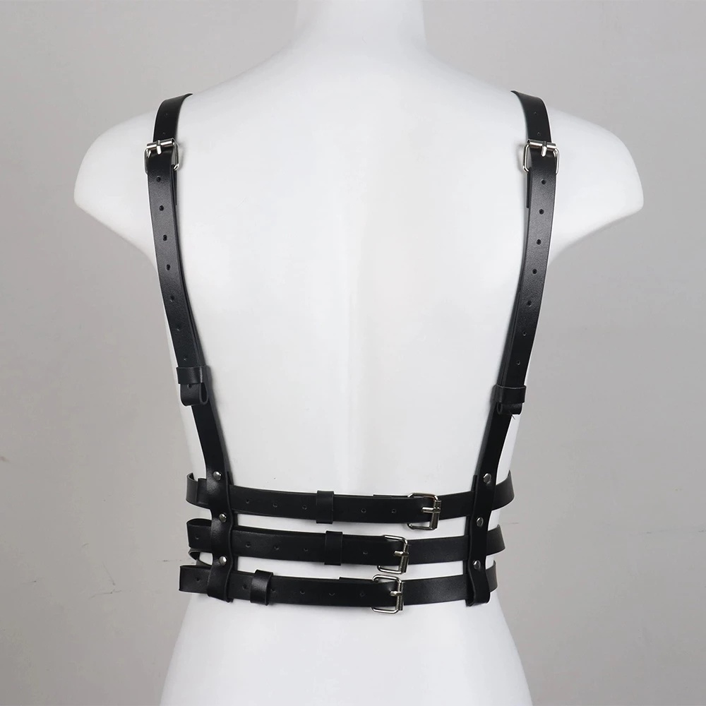 Đai Nịt Ngực Bằng Da Phong Cách Gothic Gợi Cảm Cho Nữ