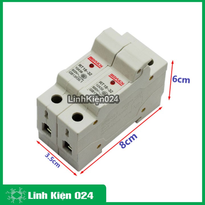 Hộp Cầu Chì RT18-32(X) 10x38mm