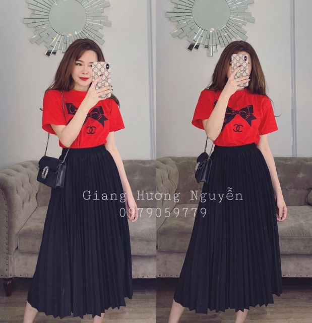Chân váy dập li cạp chun hàng QCl1 | BigBuy360 - bigbuy360.vn