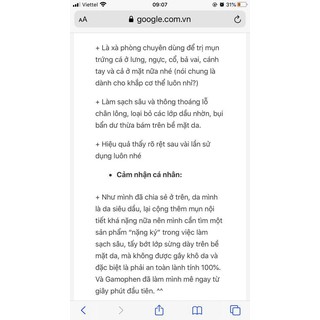 xà phòng mụn lưng