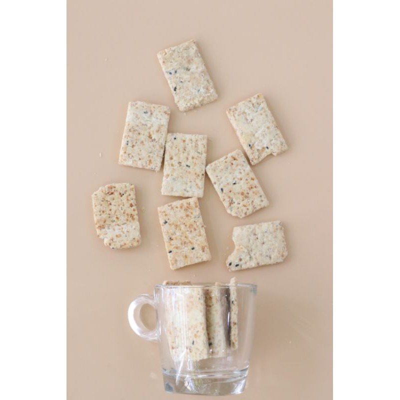 Bánh ăn kiêng làm từ mầm gạo lứt và yến mạch - Oatmeal &amp; Brown Rice Crackers Diet and Keto [ Légumes Vietnam ]