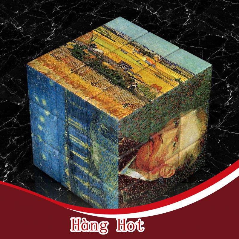 Đồ Chơi Khối Rubik Họa Tiết Tranh Sơn Dầu Của Họa Sĩ Van Gogh