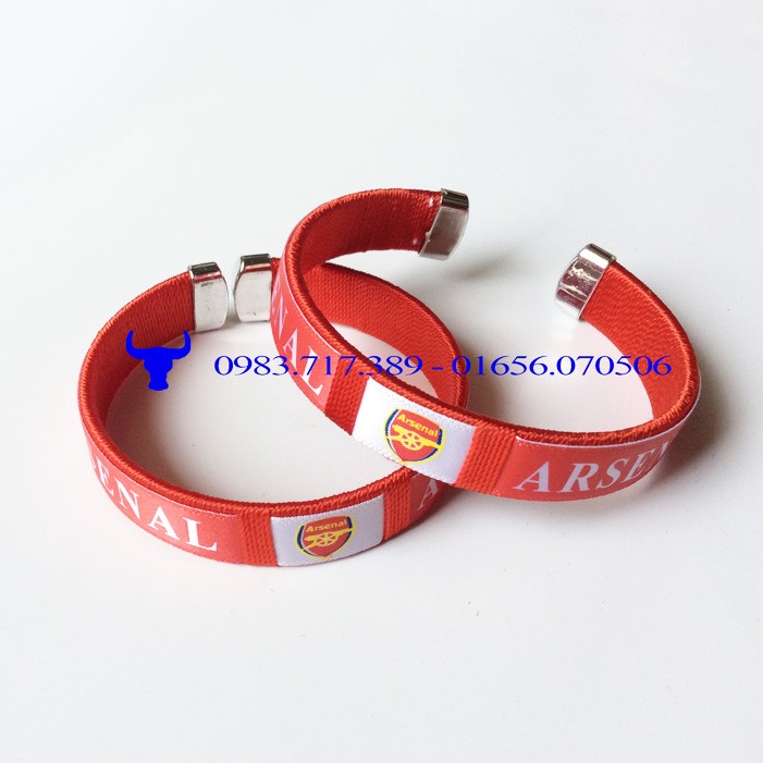 Vòng tay bọc vải lưu niệm - các câu lạc bộ bóng đá Manchester, Arsenal, Chelsea, Barca, Real, Liverpool - Trâu shop