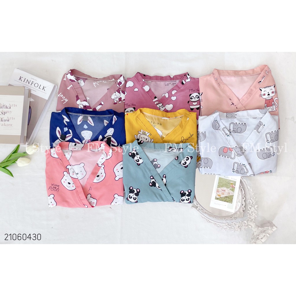 Set bộ kimono FM Style đồ bộ mặc nhà họa tiết hoạt hình dễ thương 21060430 | BigBuy360 - bigbuy360.vn