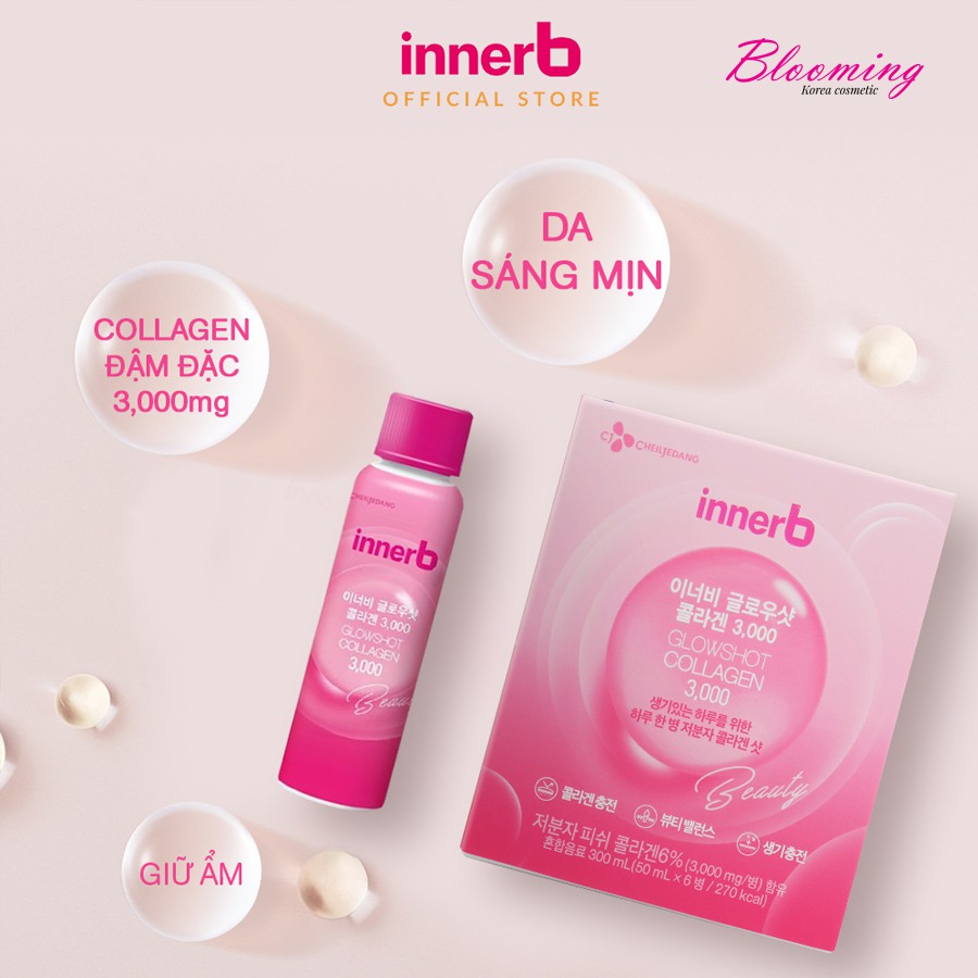 Nước uống Collagen Vitamin C sáng da InnerB Glowshot 50ml | BigBuy360 - bigbuy360.vn