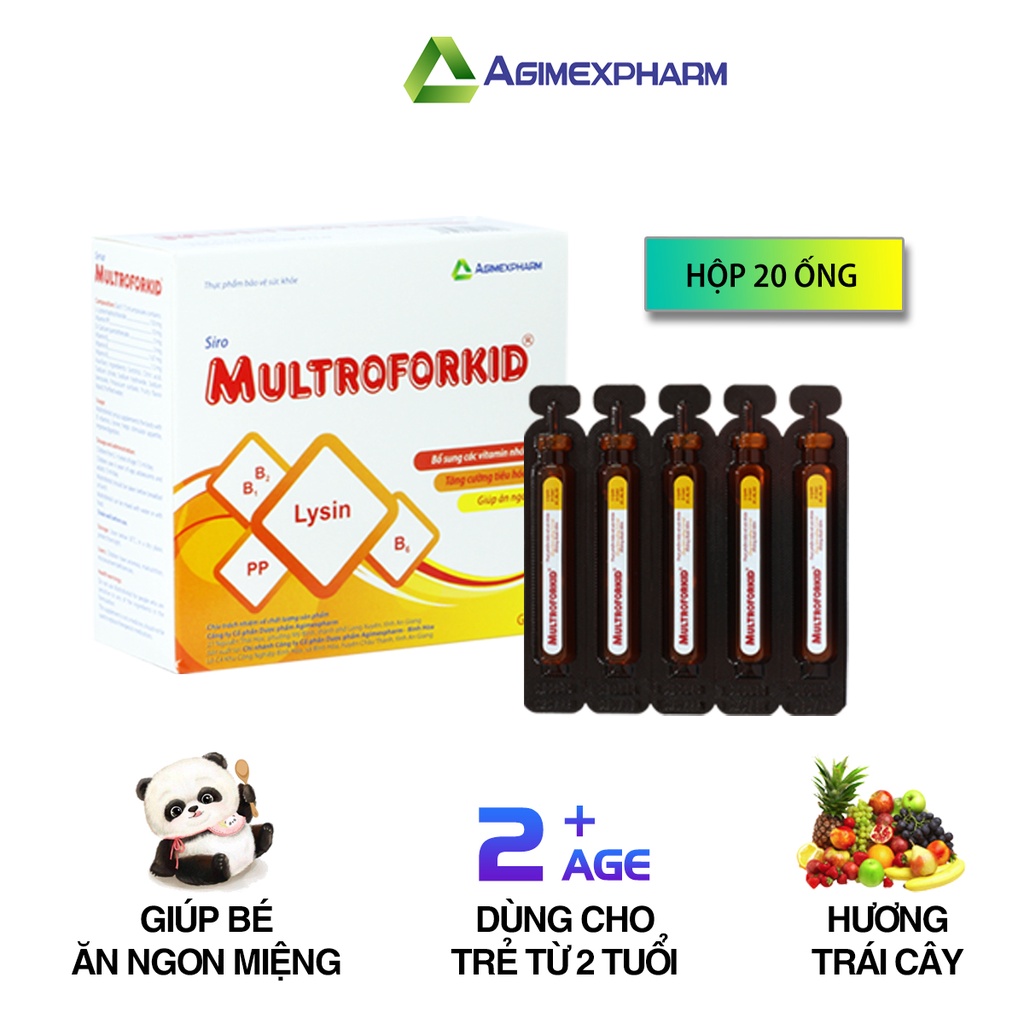 Siro ăn ngon Multroforkid, giúp bé thèm ăn, cao lớn thông minh