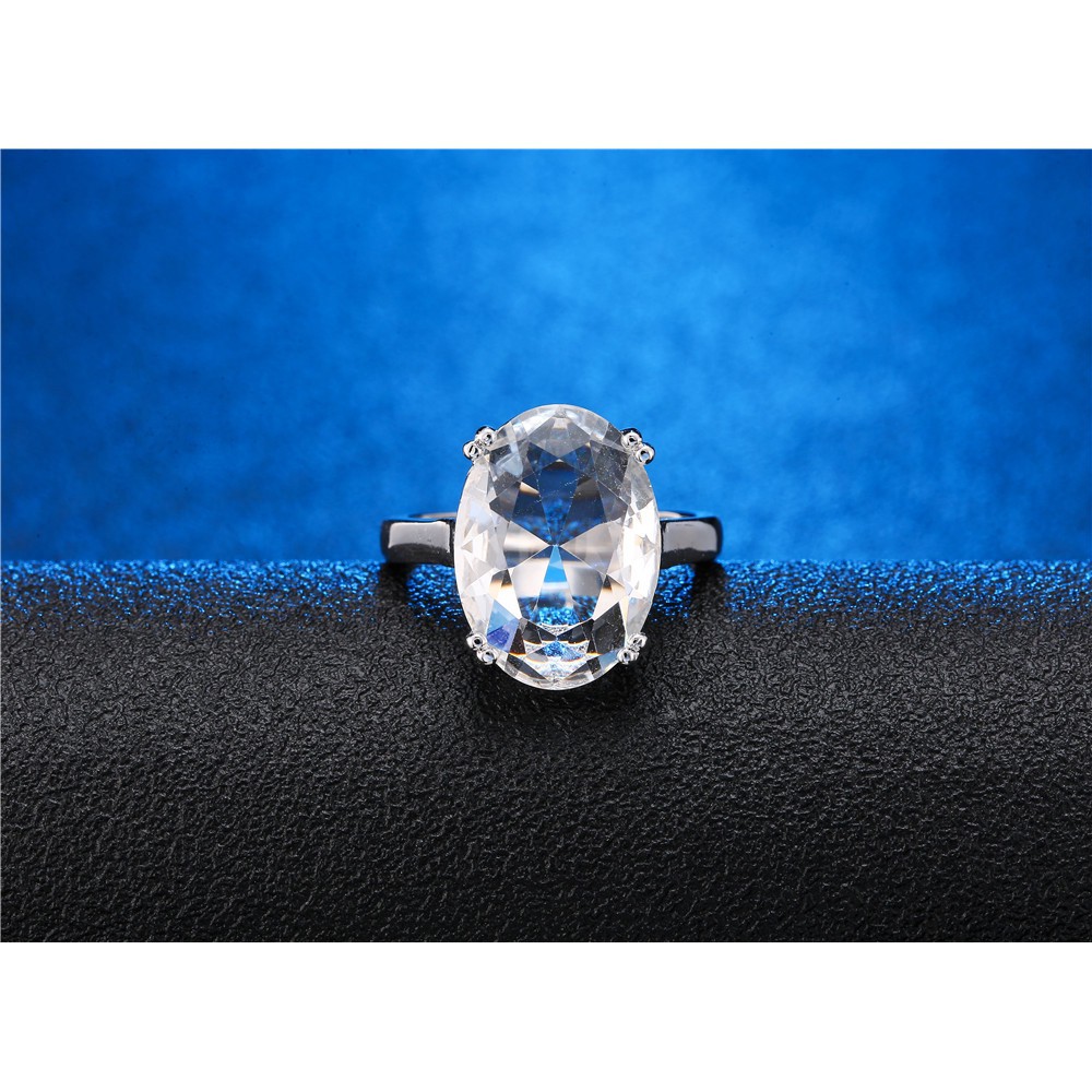 Nhẫn đeo tay bằng kim loại có đính đá màu sắc thời trang cho nữ