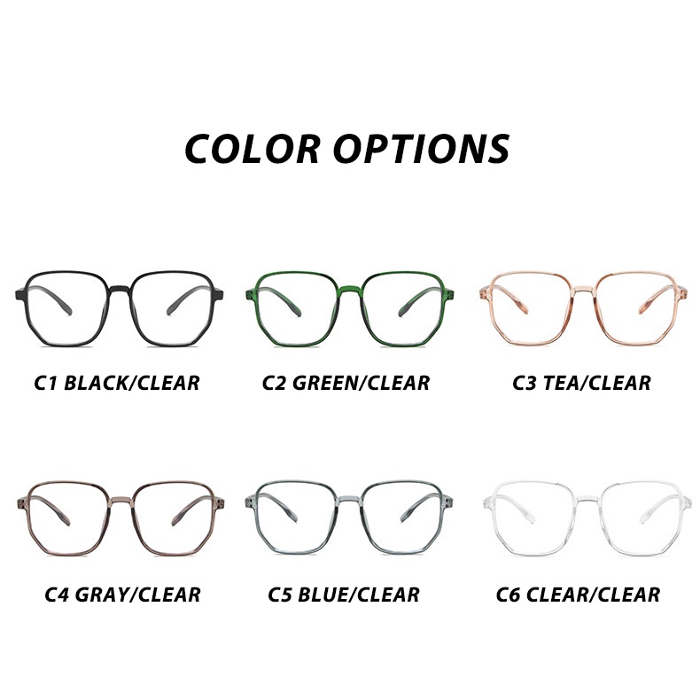 Kính Mát Gọng Đa Giác Trong Suốt Chống Ánh Sáng Xanh Thời Trang Cho Nữ | BigBuy360 - bigbuy360.vn