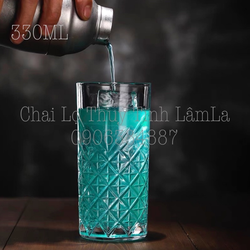 Ly Thuỷ Tinh Cao Cấp DeLi Whisky Rock 330ML