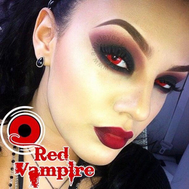 Contactlens coplay Halloween kèm khay gương