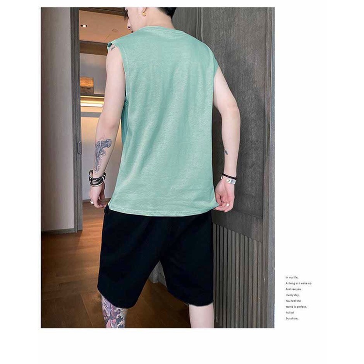 Set bộ đồ nam áo sát nách quần short - Sét đồ thể thao nam tập gym mẫu mới siêu hót vải thun co giãn thoải mái