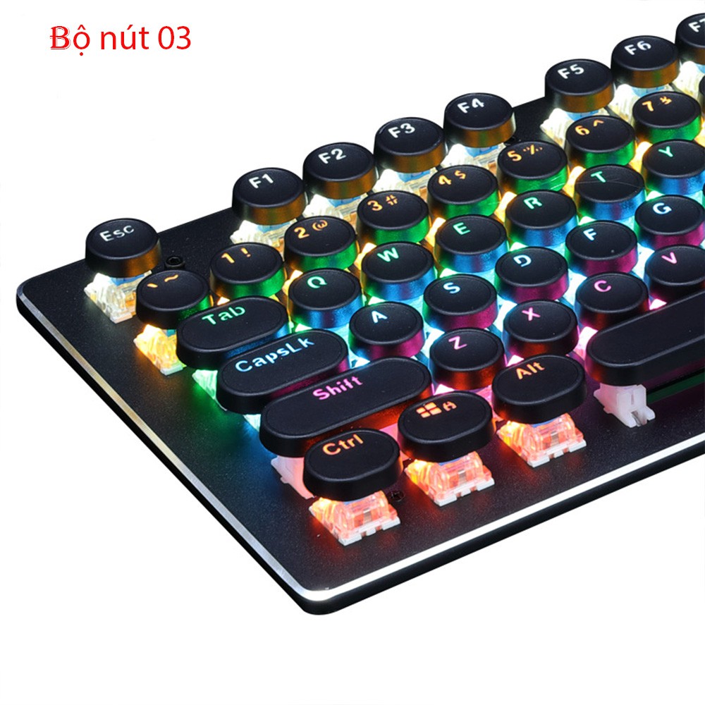 Giảm 40% Keycap  Bàn Phím cơ chuyên dụng Mạ Điện 104 Phím xuyên Led