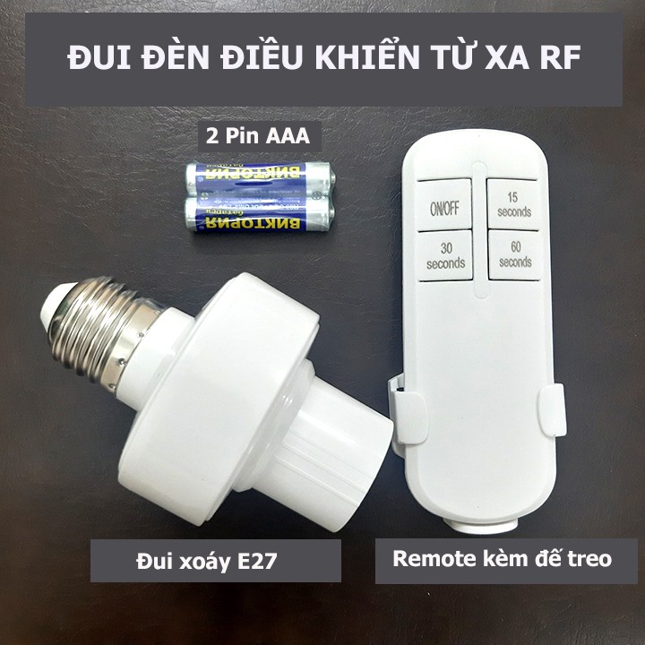 [MẪU MỚI] ĐUI ĐÈN ĐIỀU KHIỂN TỪ XA KHÔNG DÂY MÀU TRẮNG CÓ HẸN GIỜ TẮT - ĐUÔI ĐÈN ĐIỀU KHIỂN TỪ XA