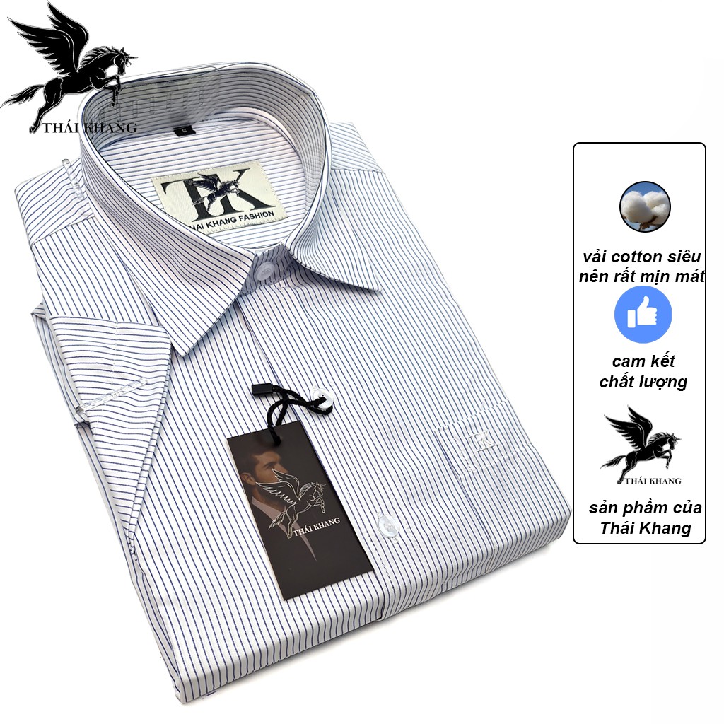 Hàng áo sơ mi nam ngắn tay sọc caro cao cẤp form regular loại sơ mi công sở vải cotton đẹp ashn40 xuất khẩu