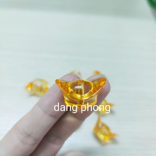 Thỏi vàng pha lê nhựa 2cm trang trí cây kim tiền