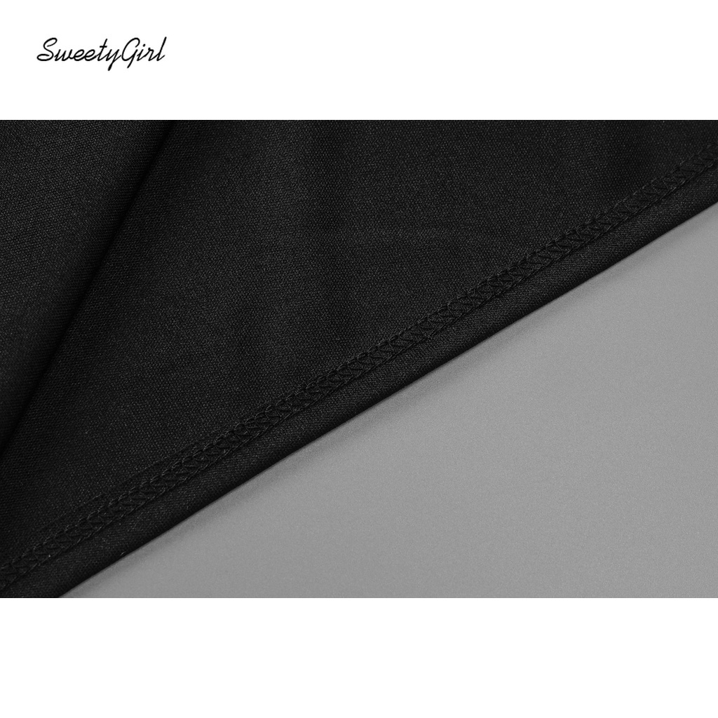 Đầm Midi Không Tay Cổ Tròn Dáng Ôm Phối Màu Tương Phản Thời Trang Cho Nữ