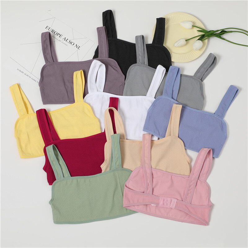Áo Lót Không Viền Dây Vai Bản Rộng Chất Liệu Mềm Mại Thời Trang Cho Nữ 2021