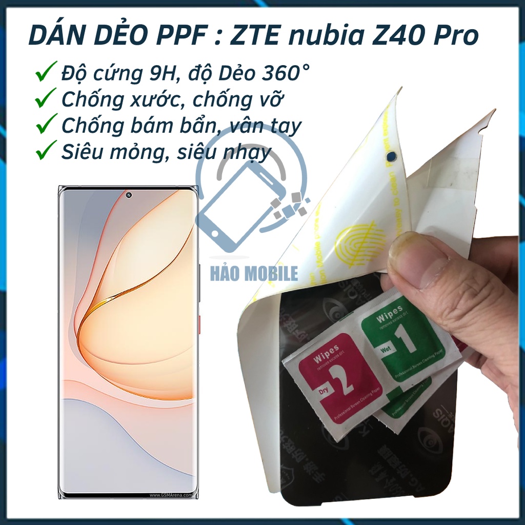 Dán Dẻo PPF ZTE nubia Z40 Pro ( full màn ) cảm ứng siêu mượt