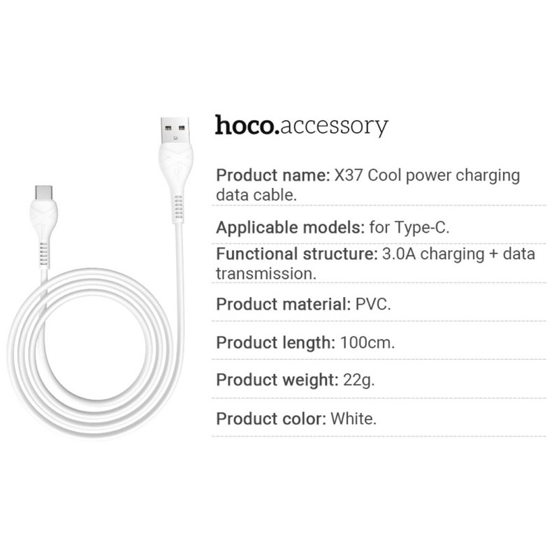 Cáp sạc nhanh - truyền dẫ dữ liệu Hoco X37 Lightning/Micro Usb/ Type C . Hỗ trợ bảo hành toàn quốc