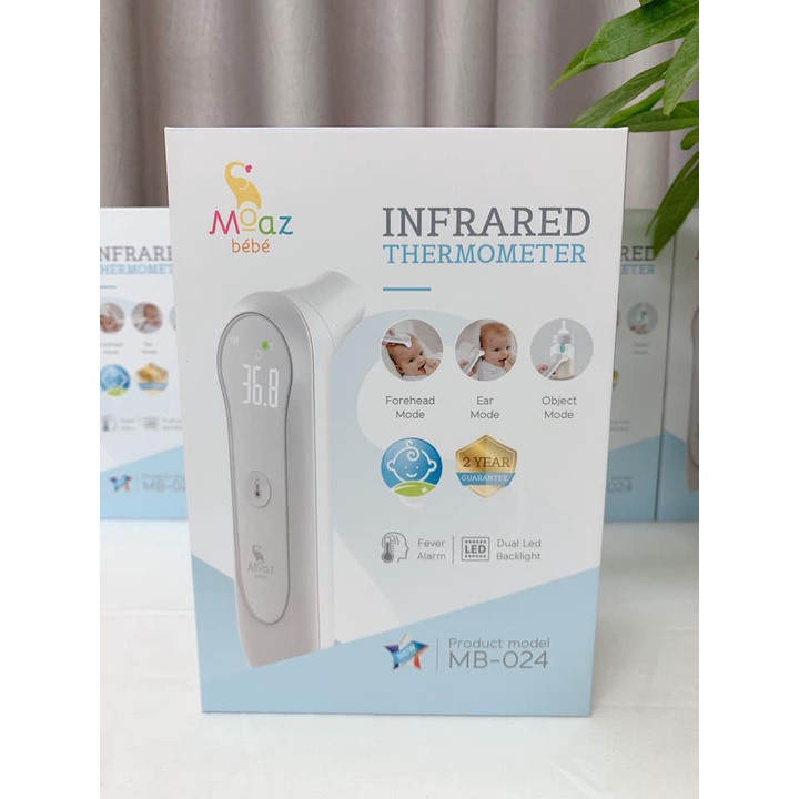 [BH CHÍNH HÃNG 24 THÁNG] Nhiệt kế hồng ngoại đa năng, thông minh MOAZ BEBE MB0-024 “Nhiệt kế bảo vệ sức khỏe cho bé’’