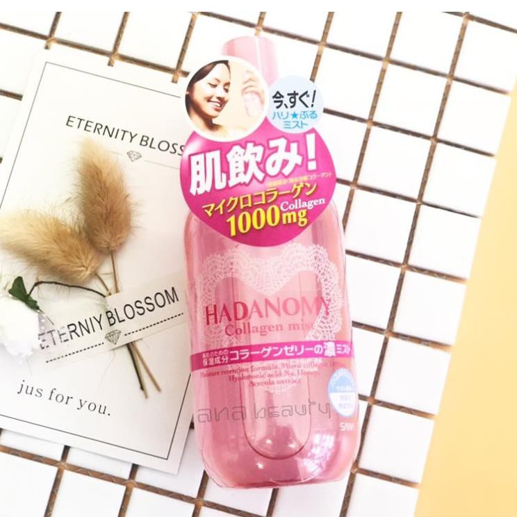 Xịt khoáng Hadanomy Collagen Mist 250ml xịt dưỡng ẩm tăng đàn hồi da hàng Nhật | BigBuy360 - bigbuy360.vn
