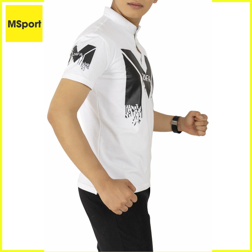 Áo Thun Nam Tay Ngắn Có Cổ In Chữ M Kiểu, Bền Đẹp, Cao Cấp, Chất Vải Cotton Mặc Mát, Co Giãn 4 Chiều Thoải Mái