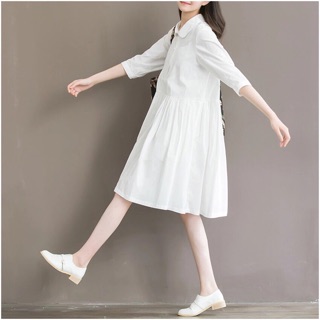 ĐẦM BABYDOLL TRẮNG CỔ PETER PAN
