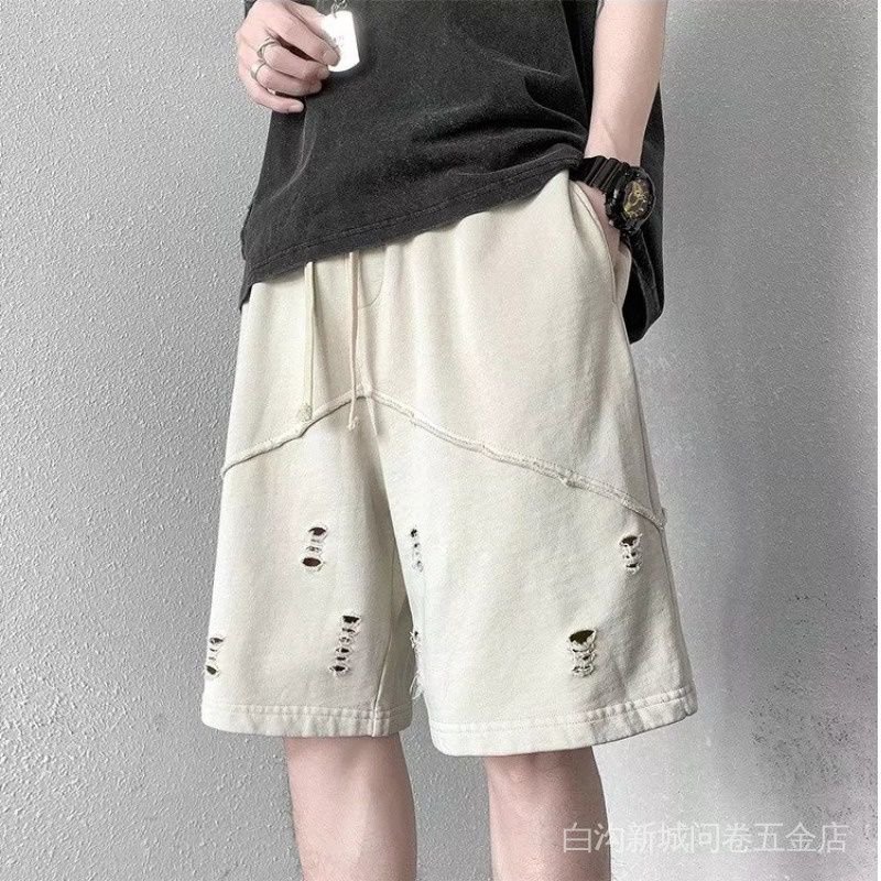 Quần Short Thể Thao Phong Cách Đường Phố Retro Mỹ Mùa Hè Đơn Giản Dành Cho Nam