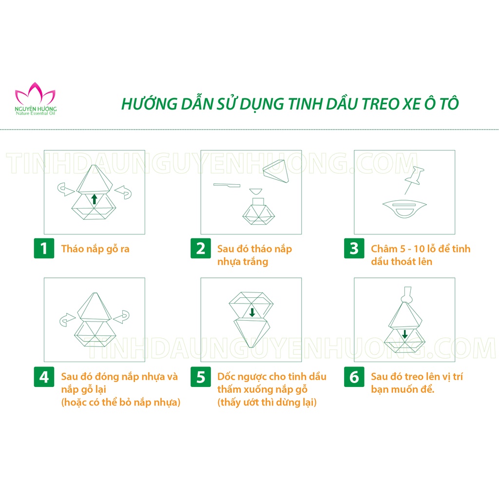 Nước hoa treo xe hơi cao cấp / Để thơm phòng / 100% Không chứa cồn (20 mùi nữ)