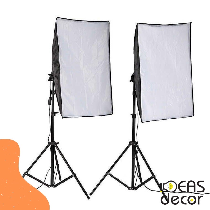 Bộ Softbox Studio đuôi đèn 1 chuôi - Đạo cụ chụp hình, trợ sáng background - Ideas Decor