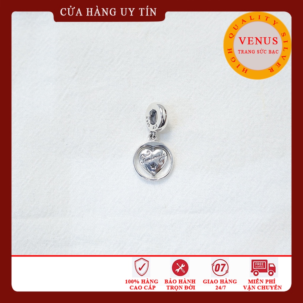 Charm treo forever love bạc 925- Trang sức bạc Venus