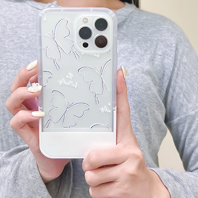 Ốp lưng iphone Ốp Điện Thoại Kèm Giá Đỡ Tàng Hình Họa Tiết Hoạt Hình Dễ Thương Cho iphone 14 / 13Pro 12 / xs / 6 / 7 / 8PLUS Dinuo case
