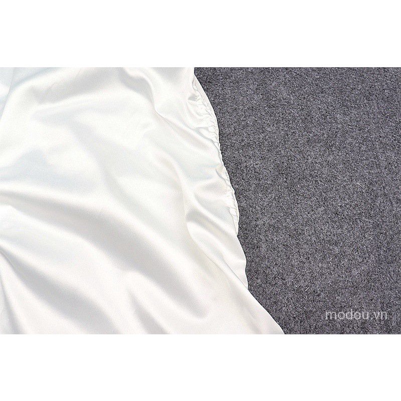 Chân váy midi vải satin kiểu xếp ly phối dây rút eo lệch tà cá tính dành cho nữ | BigBuy360 - bigbuy360.vn