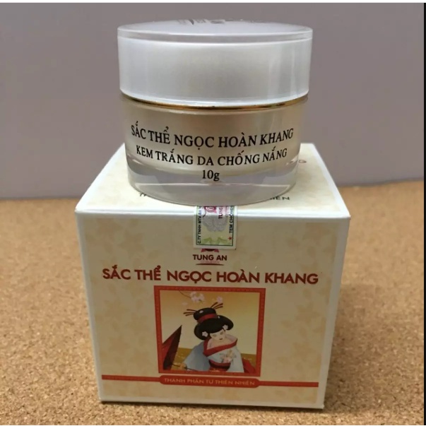 Kem sắc thể ngọc hoàn khang trắng da chống nắng 10g