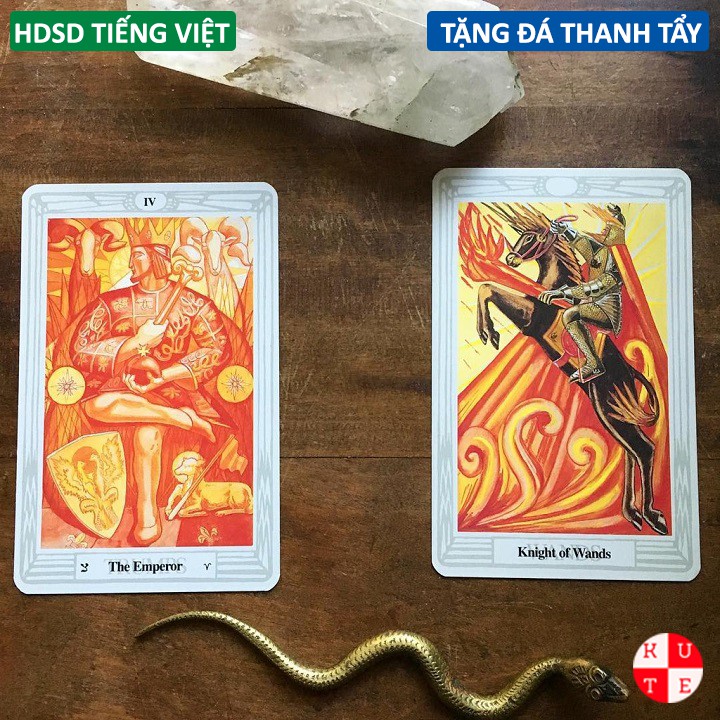 Bộ Bài Aleister Crowley Thoth Tarot 78 Lá Bài Tặng Hướng Dẫn Tiếng Việt Và Đá Thanh Tẩy C153