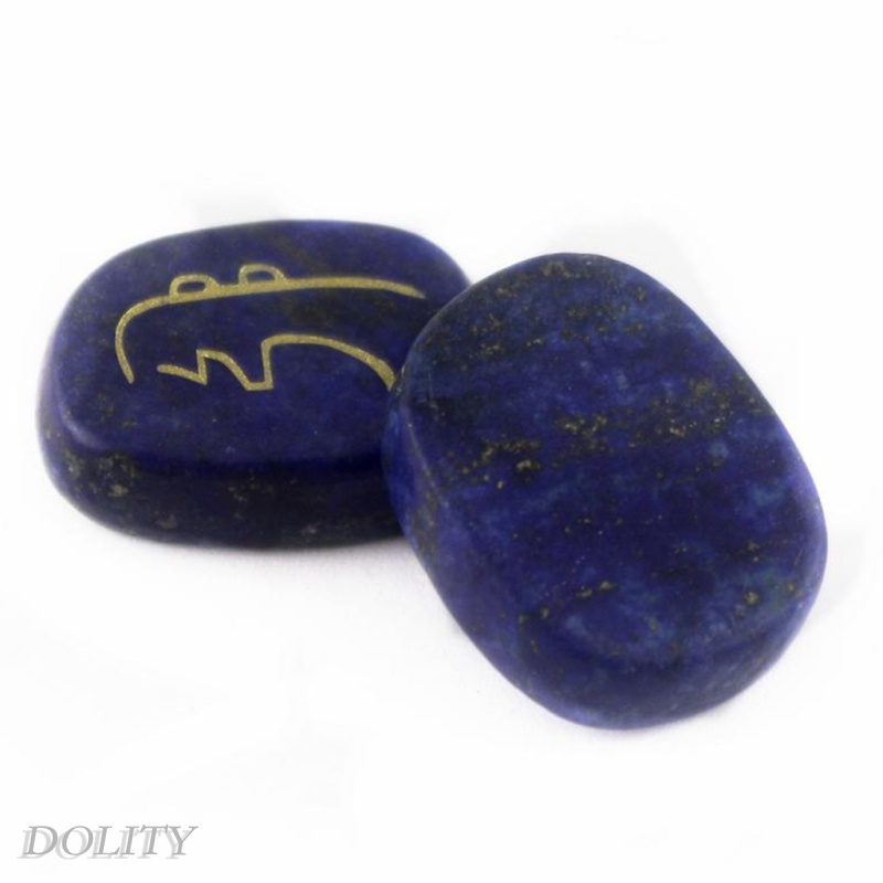 Bộ 4 Đá Pha Lê Lapis Lazuli Hình Bầu Dục Tự Nhiên