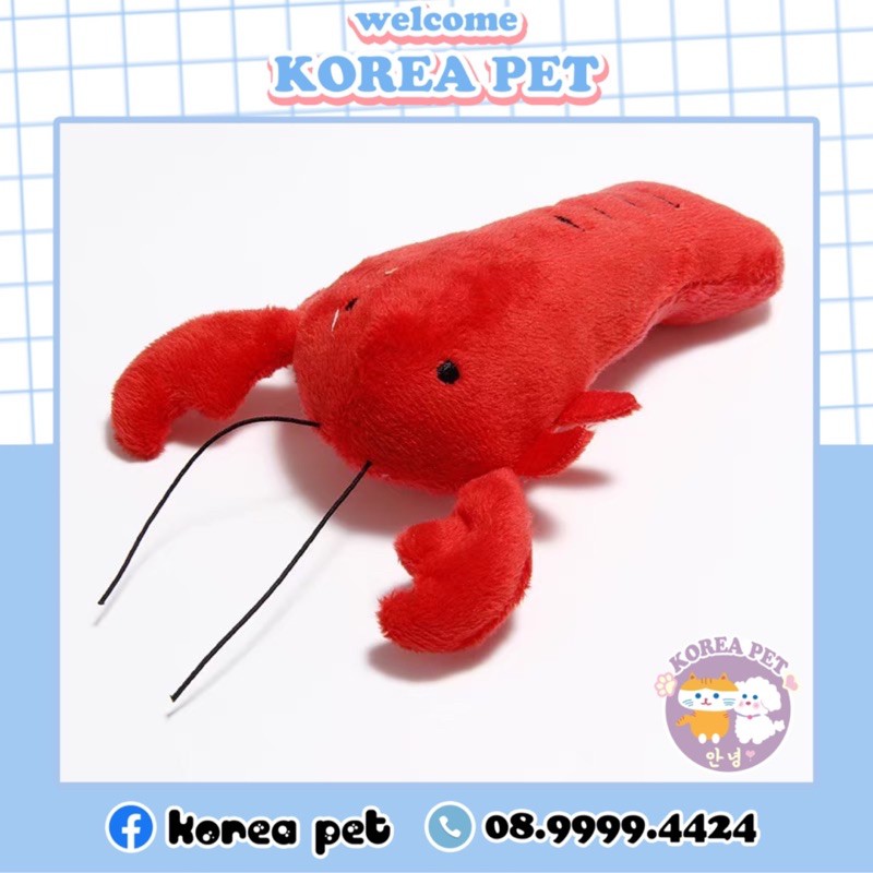 đồ chơi tôm hùm bông chó mèo