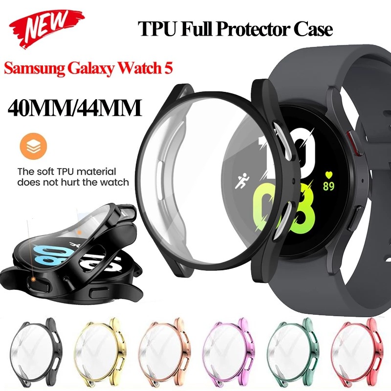 Galaxy Watch 5 Case Screen Protector Protective Silicone Cover For Samsung Galaxy Watch 5 4 Active 2 40mm 44mm