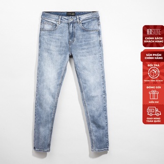 | Satoshi | Quần jean nam, quần bò nam SAQJ36 màu xanh wash trơn, form slim fit, kiểu dáng trẻ trung,