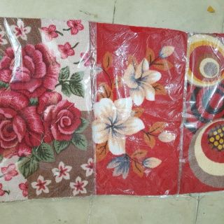 Combo 2 thảm lau chân in hoa 40x60cm
